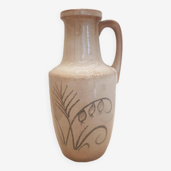 Beige ceramic vase from the 70s