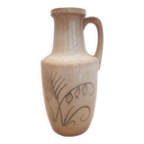 Beige ceramic vase from the 70s