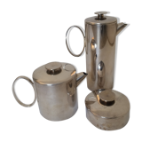 Christofle and lino Sabattini tea and coffee set in silver metal, model "mercury" stamp "coll.