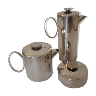 Service à thé et café en métal argenté, modèle "mercury" Christofle et Lino Sabattini