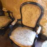 Bench and chairs style Napoleon III