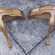 Golden patinated wall consoles