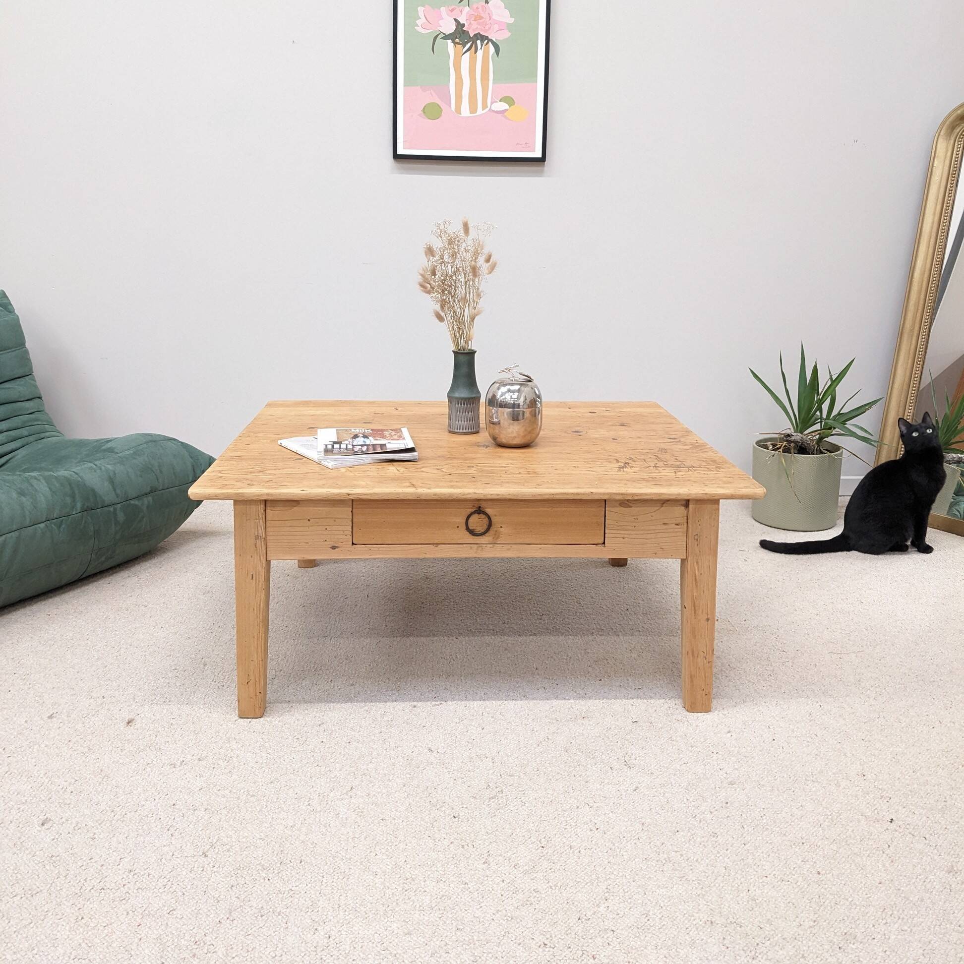 Large vintage coffee table