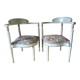 Pair of vintage corner armchairs refurbished