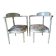 Pair of vintage corner armchairs refurbished