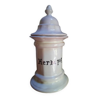 “herbipotens” earthenware pharmacy jar