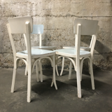 Series of 4 Baumann wooden chairs