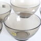 Set of 5 bowls arcopal in grey smoked glass