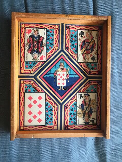 Old yellow wooden dwarf