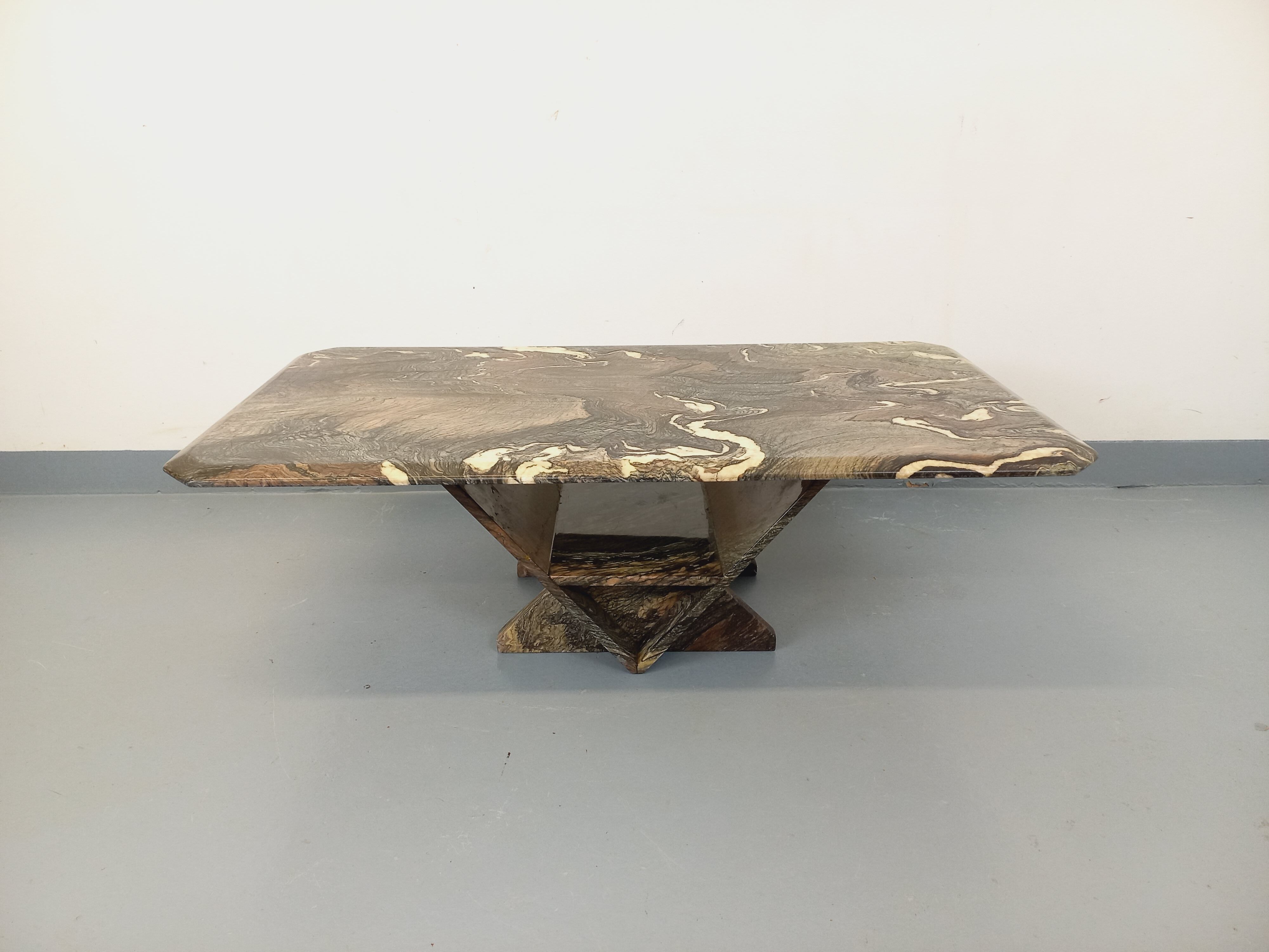 Vintage marble coffee table from the 1970s.