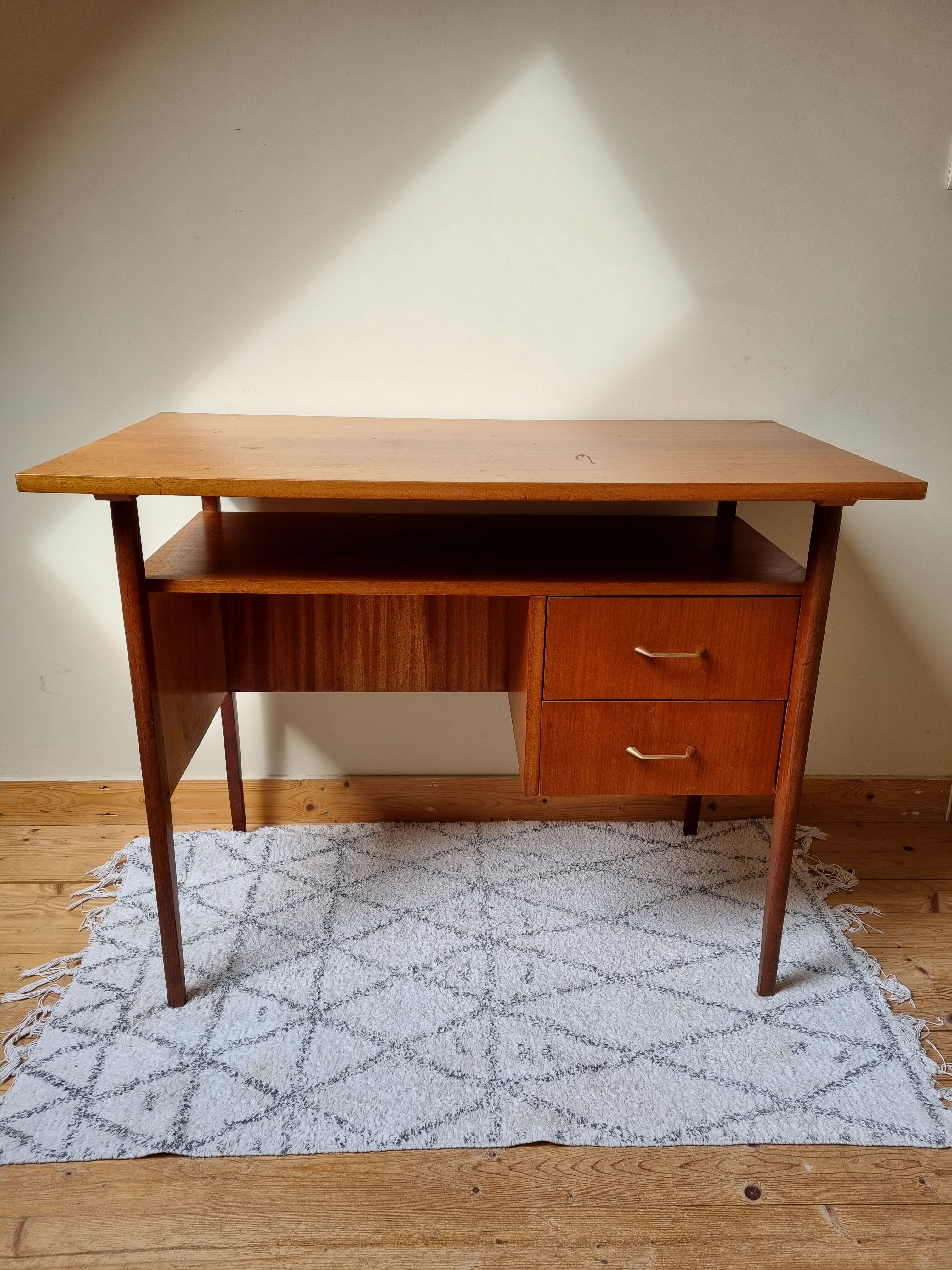 Scandinavian vintage teak desk