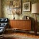Vintage oak enfilade from the 1960s.