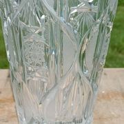 Cut glass vase in Art Deco style