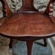 Antique wooden office chair – swivel captain's chair – walnut chair – early 1900s