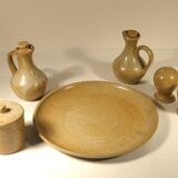 Stoneware condiment set
