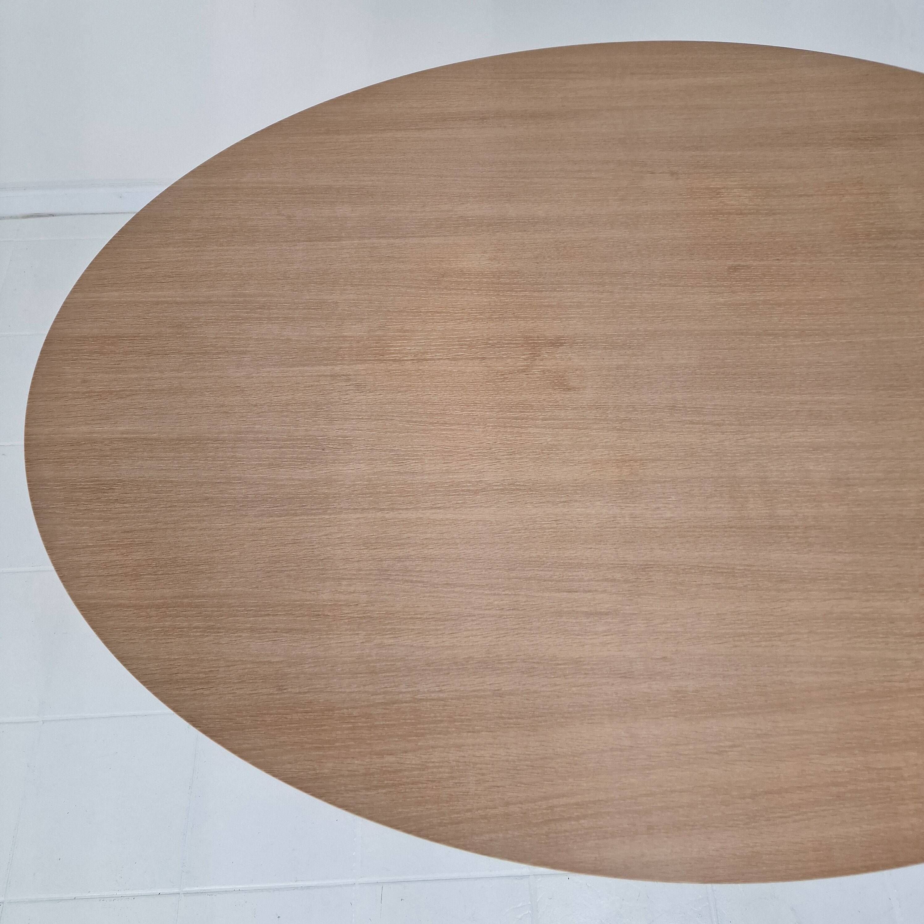 Large Oval Dining Table in Oak by Pierre Paulin for Artifort, 2018