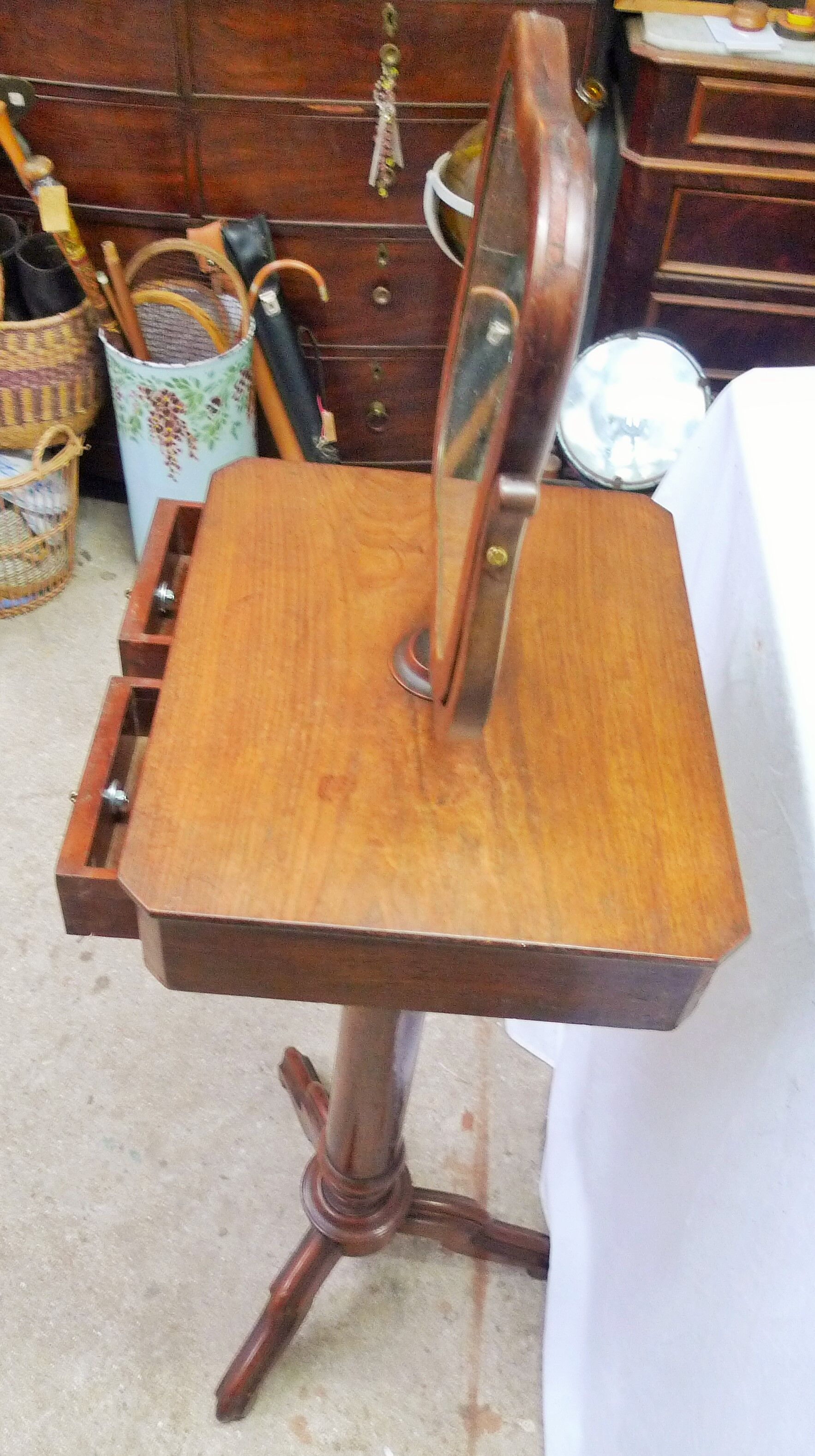 Mahogany barber 19th century