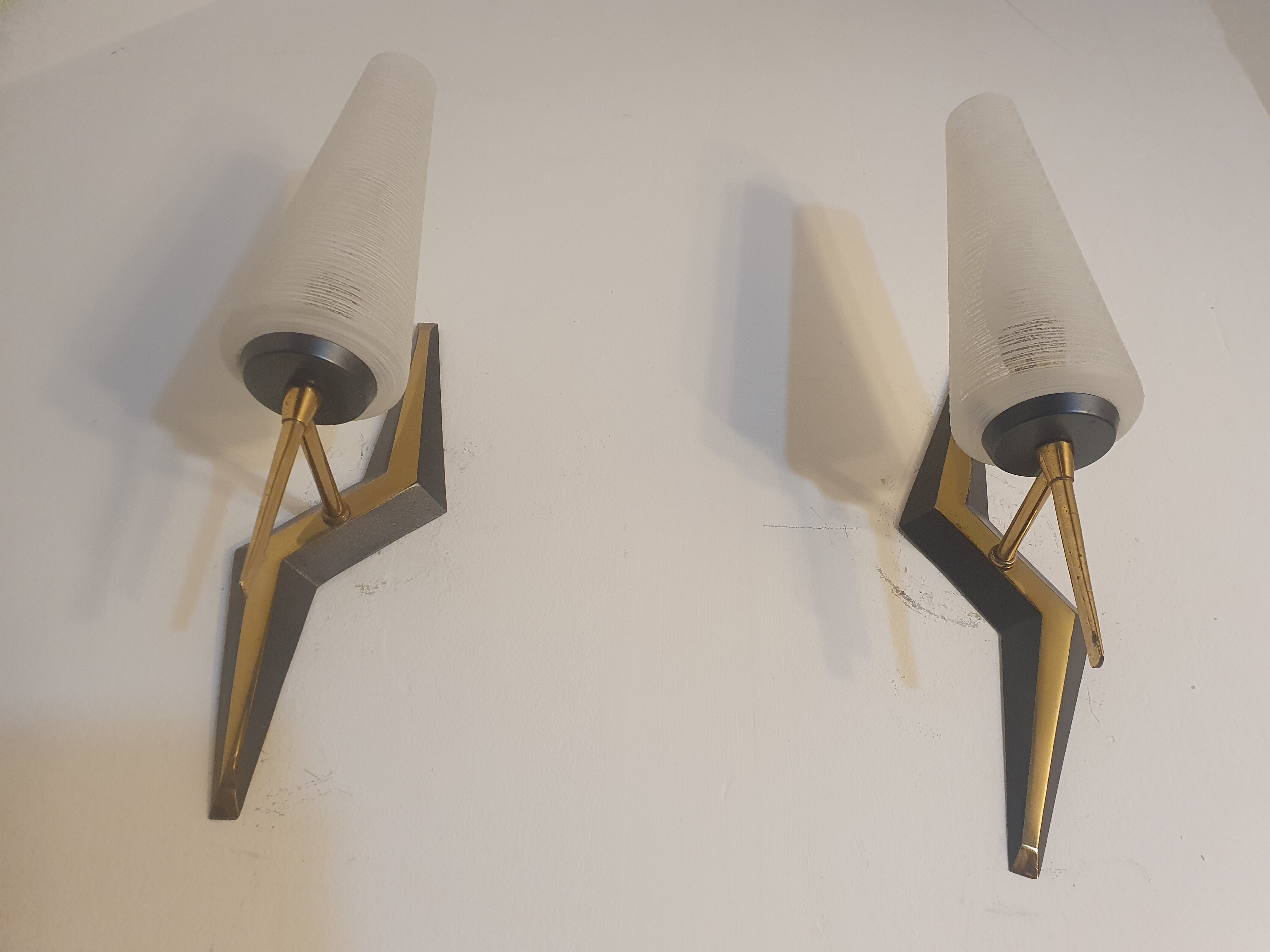 Pair of vintage appliques from Maison Arlus 60s