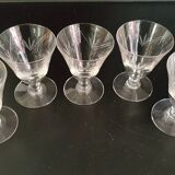 5 Verres ancien soufflés et ciselés