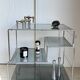 Coffee table / chrome and smoked glass by Max Sauze