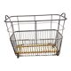 Vintage French Metal Bakery Cart long– Industrial Bread Trolley – Rolling L