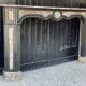 Fireplace in black Belgian marble and grey Ardennes marble, 18th century