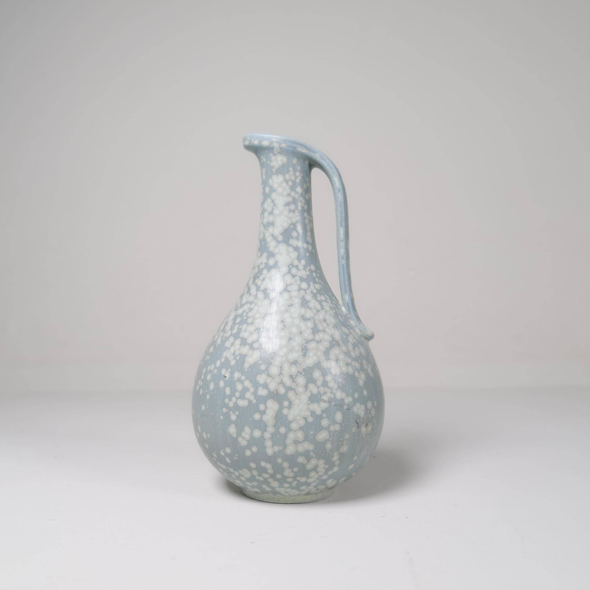 Mid-century modern three-piece ceramic set by Rörstrand, Gunnar Nylund, Sweden, 1950s.