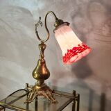 bronze and brass art nouveau lamp