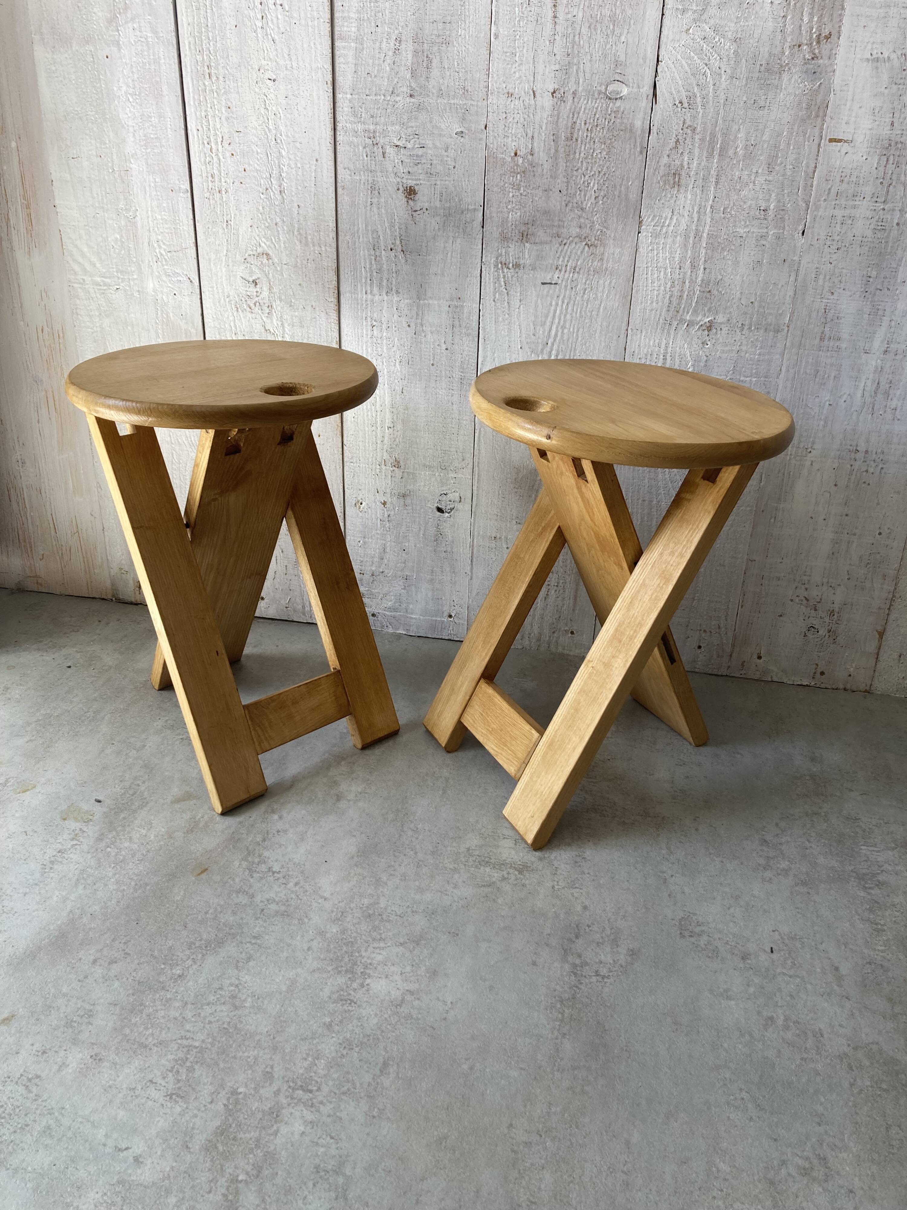 Pair of folding stools