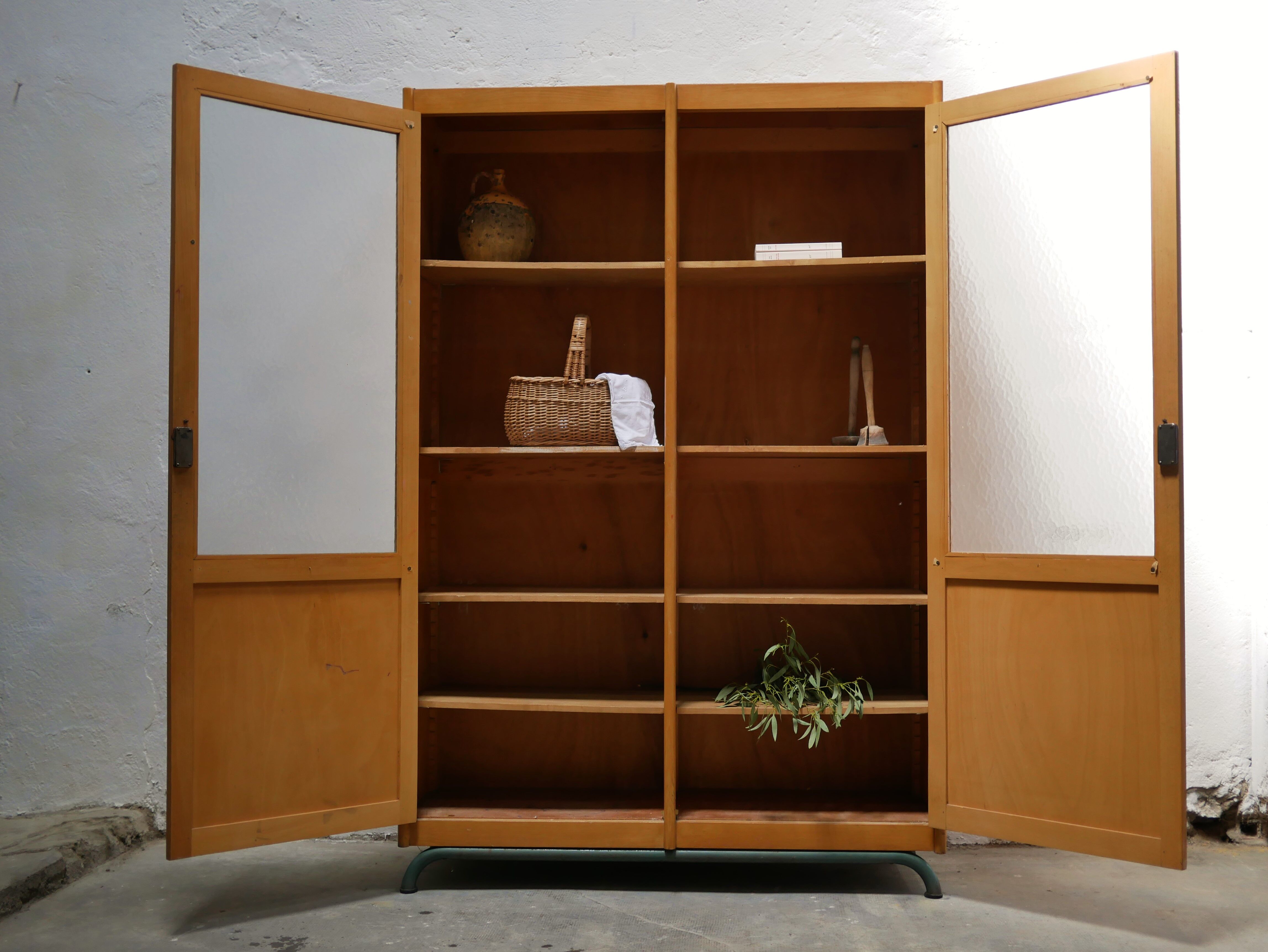 Vintage school library cabinet
