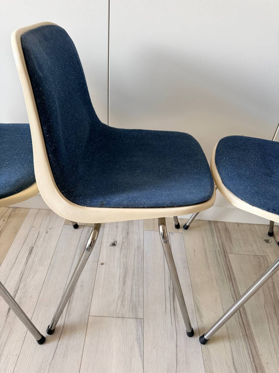 Set of 4 vintage Cojar chairs – Fermigier design – National Furniture