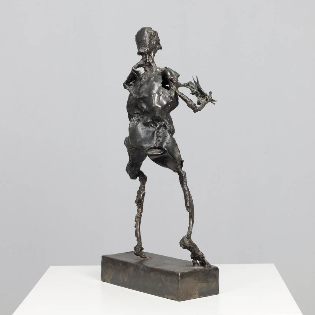 Expressive standing figure by Anthony Binstead, Belgium 1980s