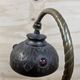 Antique brass Art Nouveau desk lamp (glass diamonds)