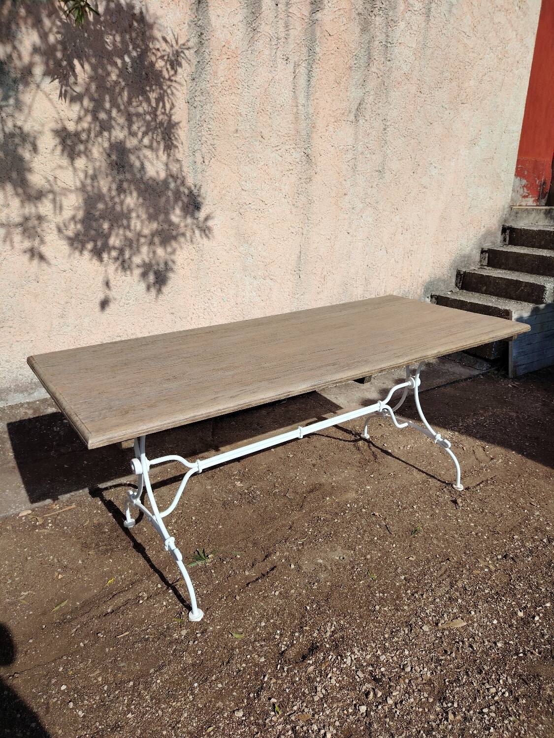 Old vintage wrought iron art nouveau garden furniture