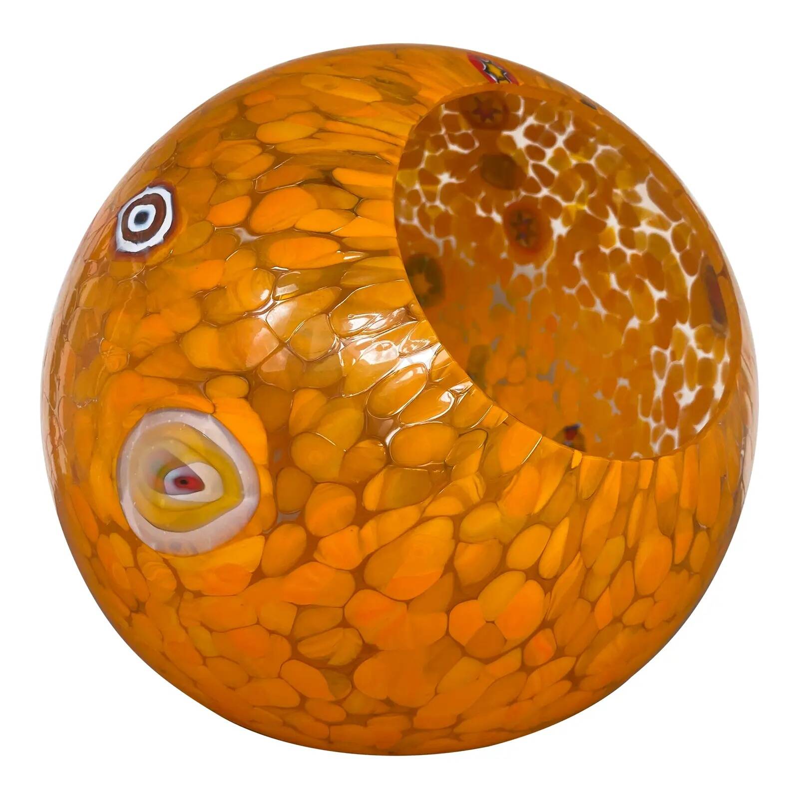 Italian Artistic Murano Glass Vase Multicolored With "Murrine" by SimoEng