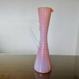 Vase, soliflore stelvia glass, italy, pink, orange and opalescent, 1960s