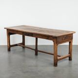 Antique French dining table made of fruitwood  from the late 18th century