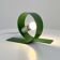 Green Loop Lamp in metal, 1980