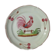 St. Clement Luneville decor plate with coqe a la barriere and cherries 19 eme
