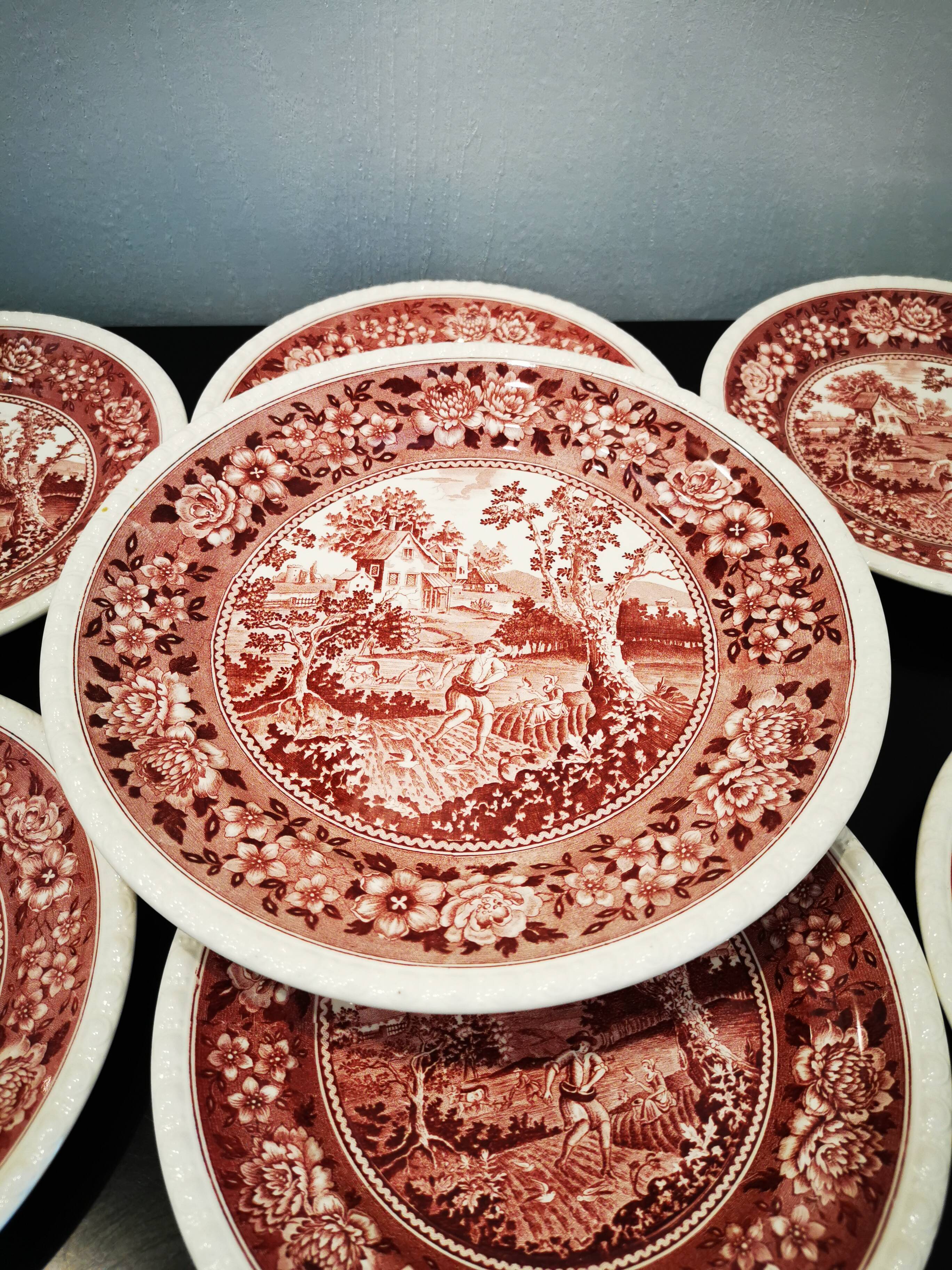 Set of 6 dessert plates and the Villeroy & Boch Rusticana serving dish