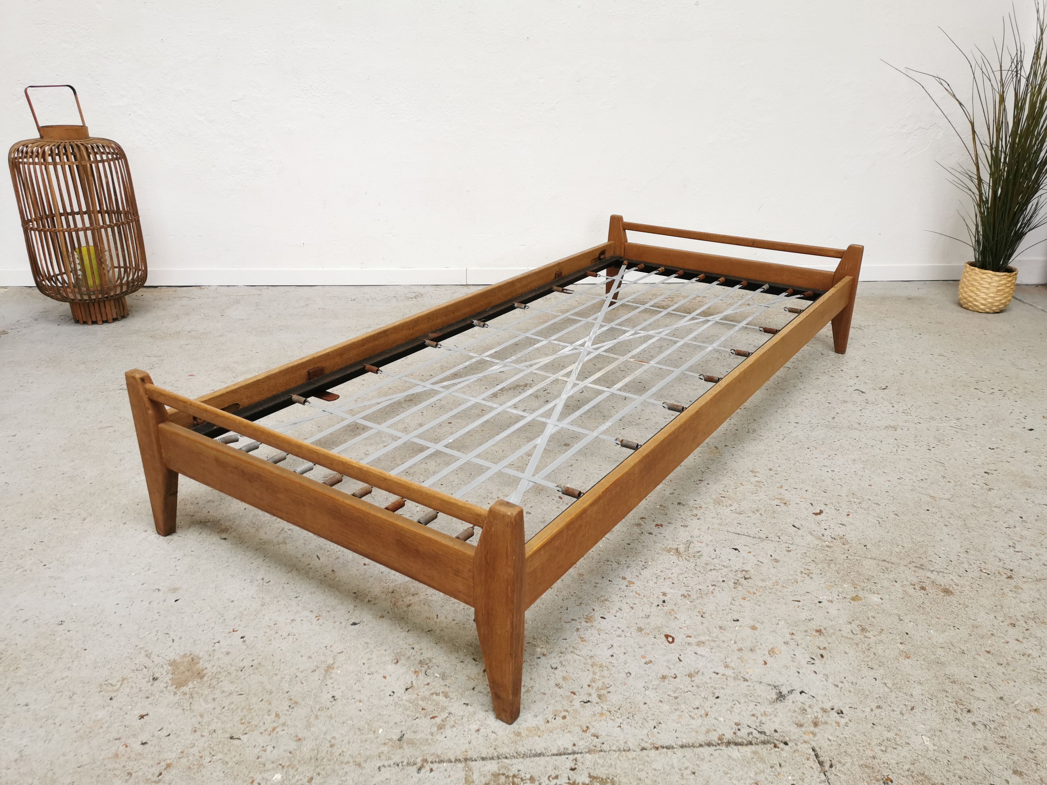 Pair of vintage beds Marcel Gascoin 1950