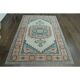 1970s Vintage Turkish Oushak Handmade Wool Cotton Orange Area Rug 160x227