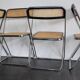 Set of 4 folding cane chairs