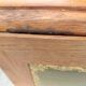 solid wood desk, leather top and extension