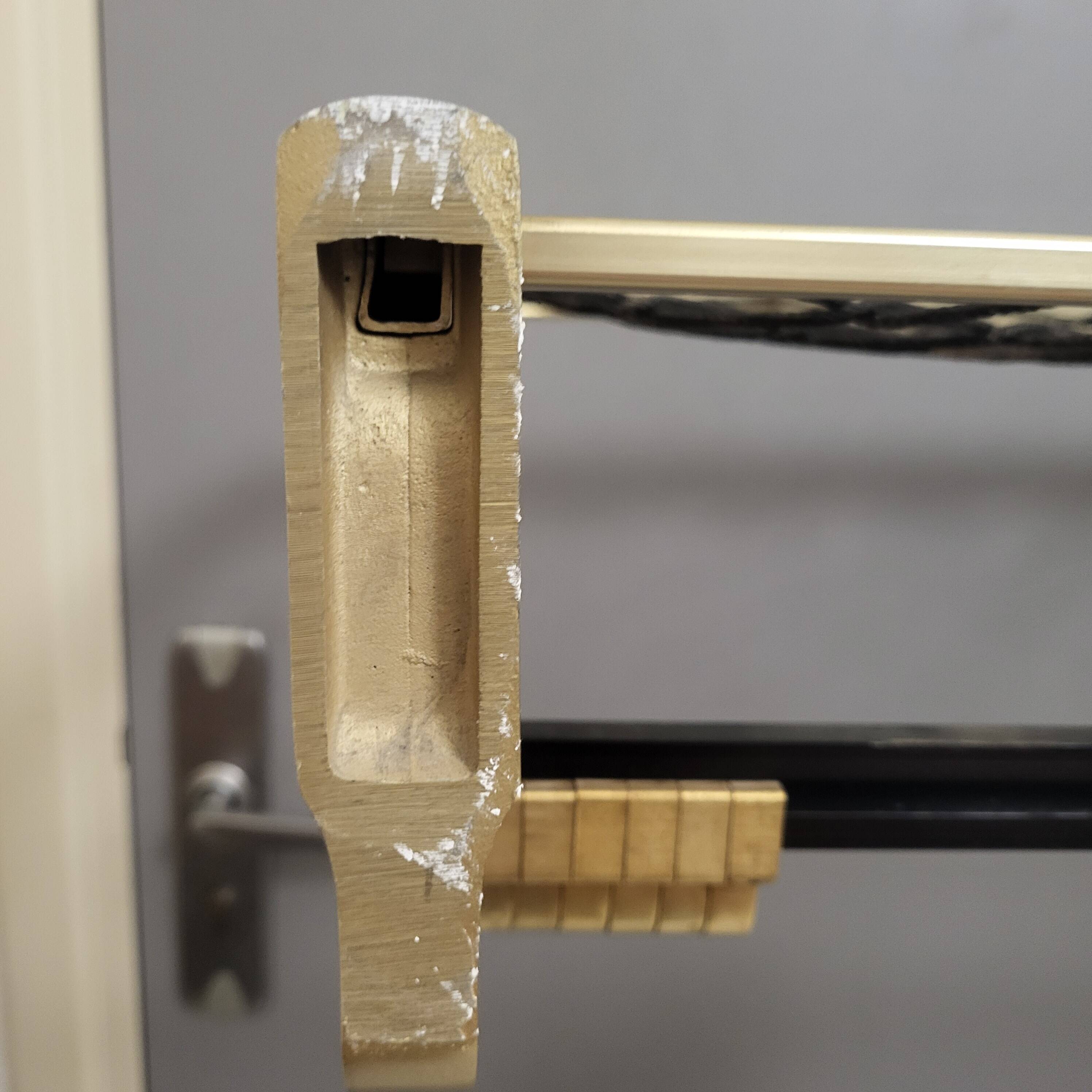 Gold-plated aluminum coat rack and cloakroom, 1960-70
