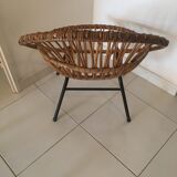 Pair of rattan basket chairs