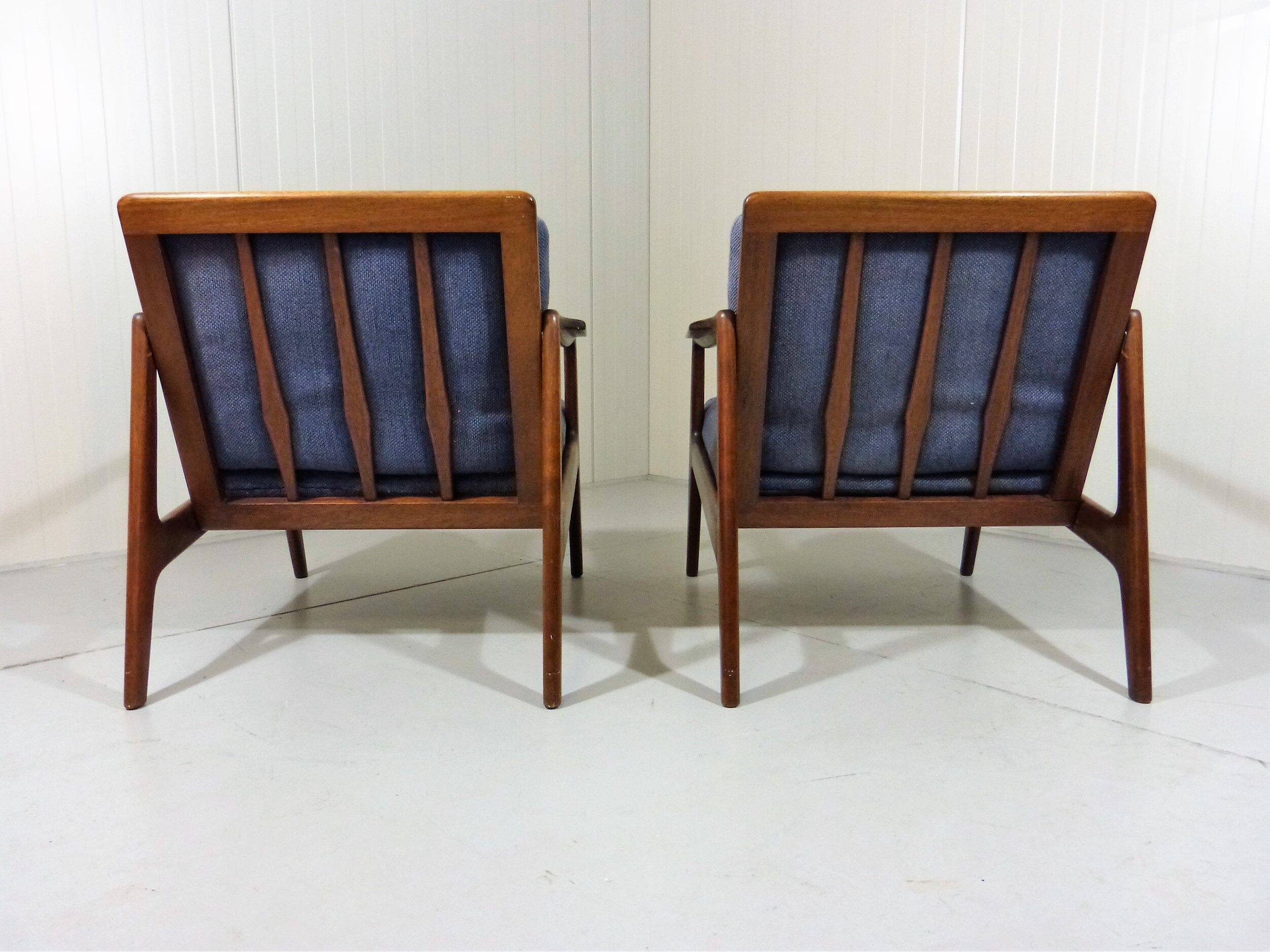 Set of 2 Teak Easy Chairs, Denmark 1960's