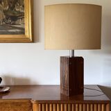 Hollywood regency wood and lucite table lamp base, Italy, 1970s