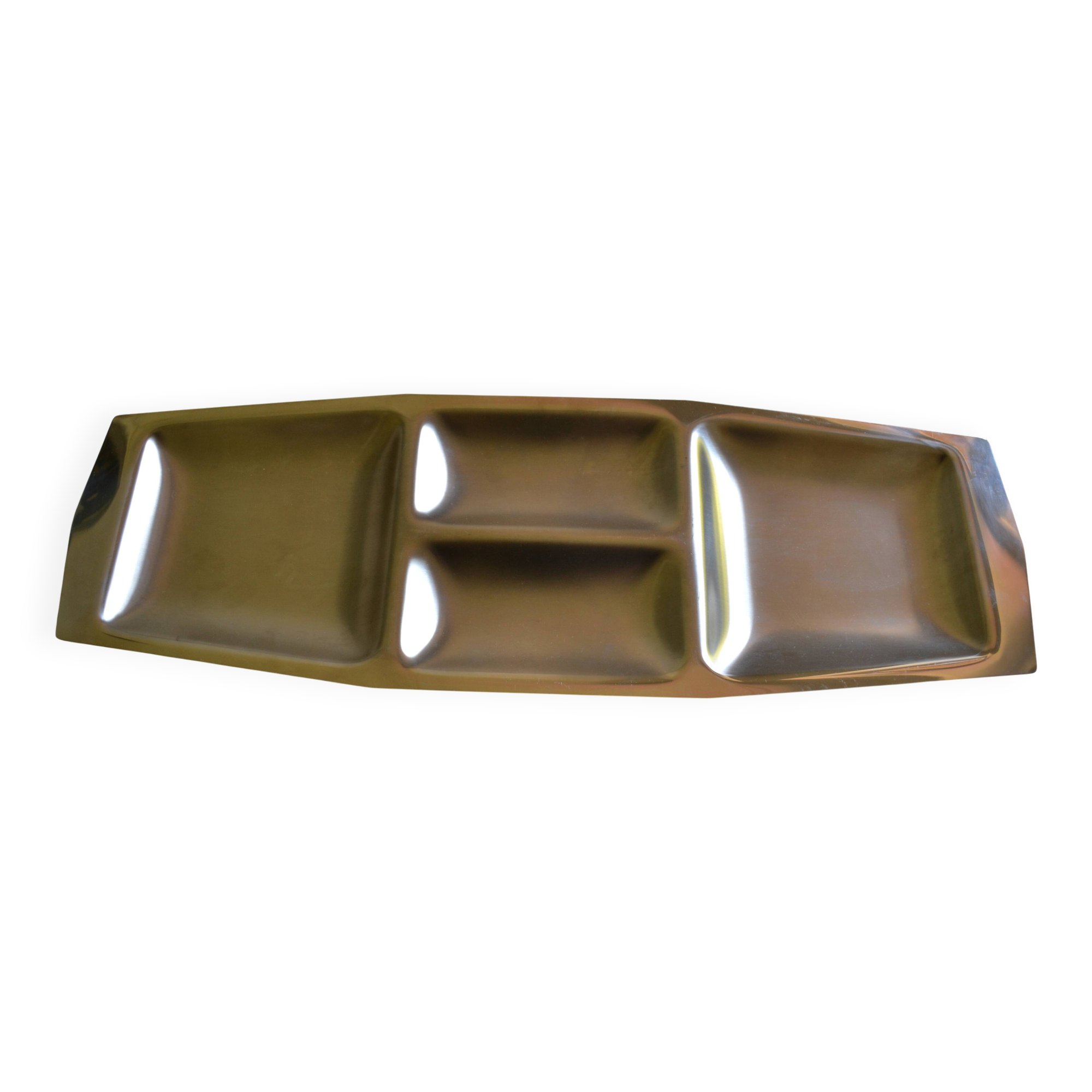 Chichester plate England in brushed stainless steel 1970s