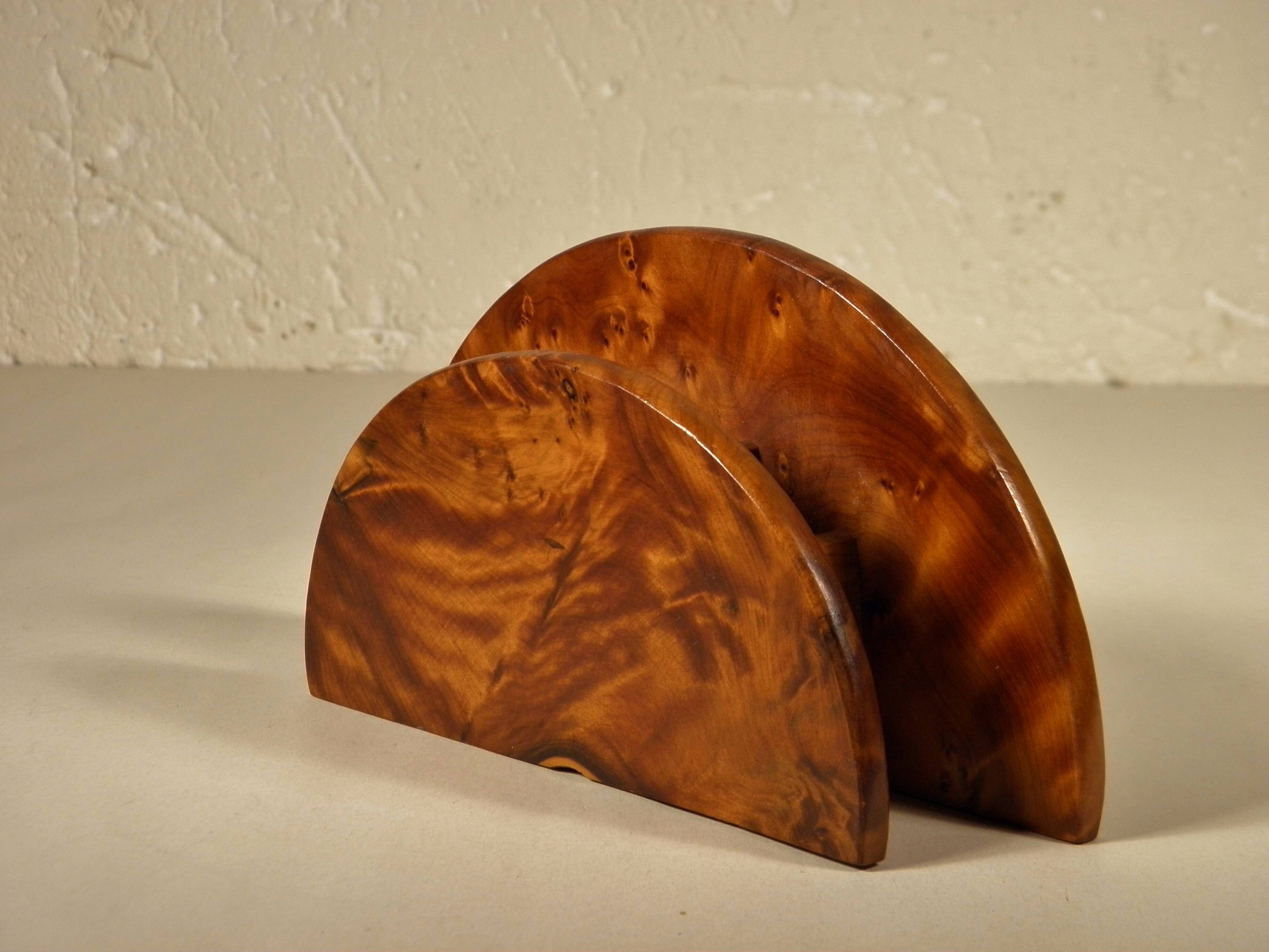 Thuja burl pencil holder